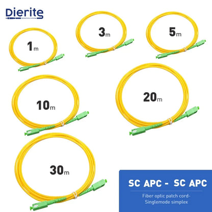 SC APC Singlemode Simplex Fiber Optic Patch Cable