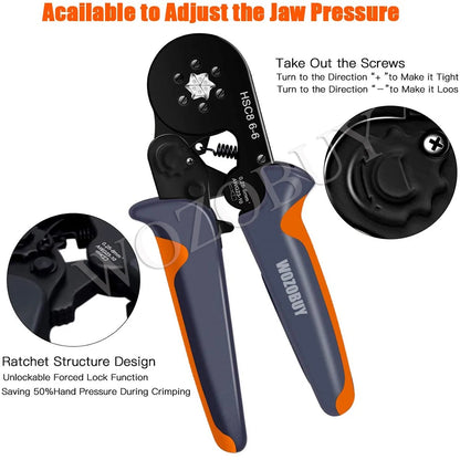 Crimping Tool, RatchetWire Crimper for Electrical Wire Connectors