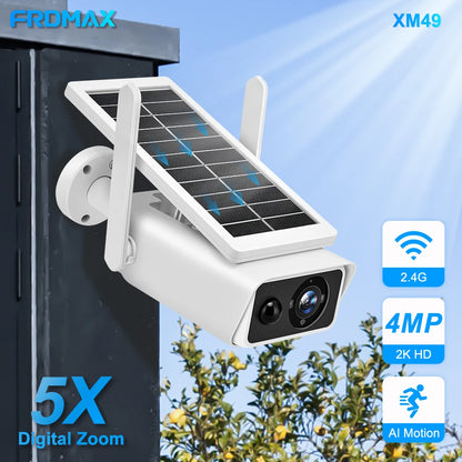 4MP Solar Camera WiFi Outdoor 100° Wide View Security