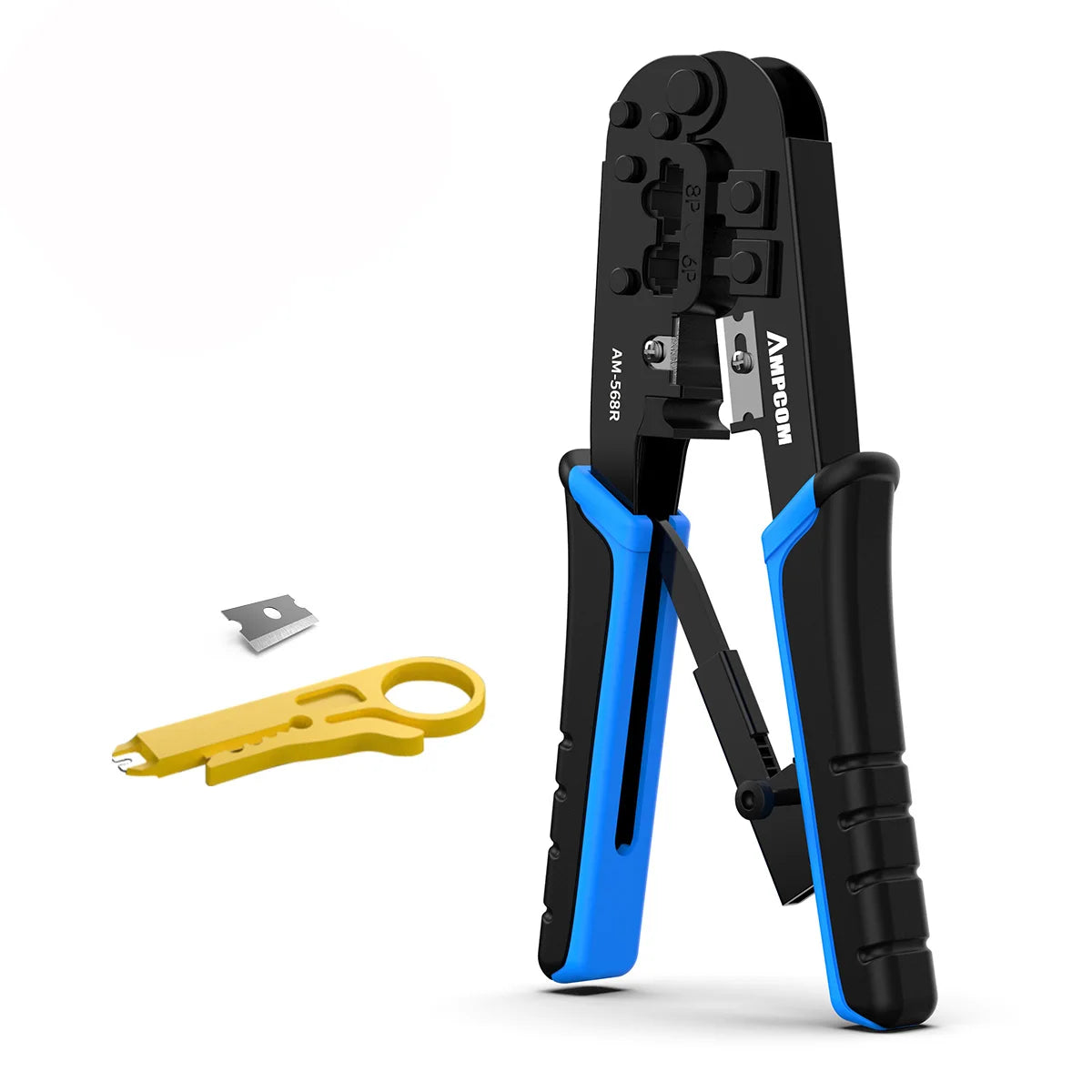 Cutter Rj45 Rj 11 AMPCOM rj45 crimper RJ11 RJ45 Crimping Tool Ethernet Network LAN Cable ...